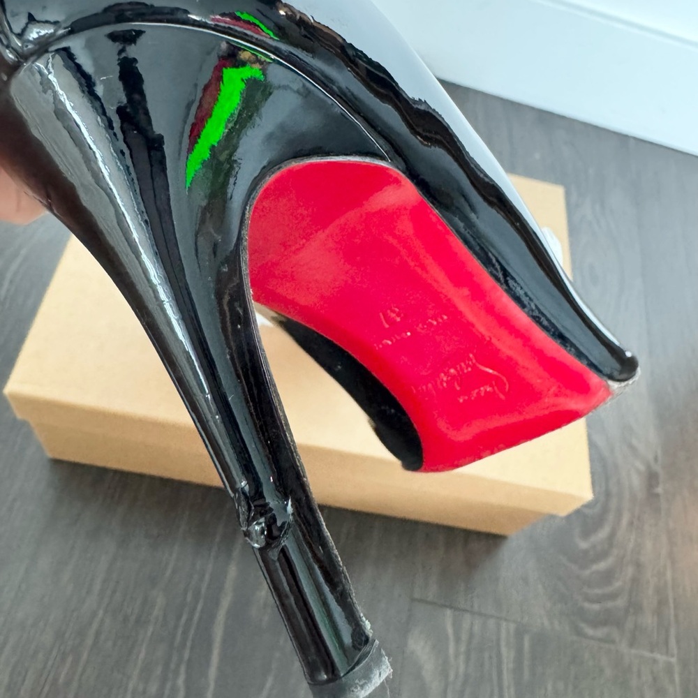 Authentic Christian Louboutin Kate Heels (Black) size 7 85mm - Picture 4 of 6
